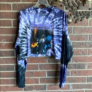 Prince purple rain tie dye crop top size XL shirt